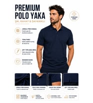 LUXIC CORE Erkek Polo Yaka Tişört Likralı Pike Kumaş Slim Fit