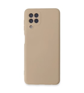 Samsung Galaxy A22 Kılıf Nano içi Kadife Silikon - Pudra