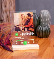 Kişiye Özel Spotify Barkodlu Plak Şeffaf