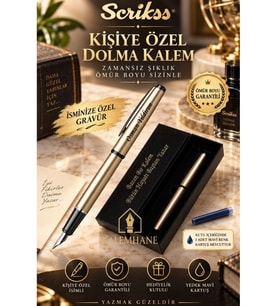 Kalemhane Kişiye Özel Scrikss Dolma Kalem Özel Kutulu Ömür Boyu Garantili Hediye Paketli