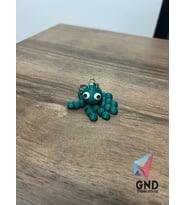 GND 3D Baskı Hareketli Ahtapot Anahtarlık (Koyu Yeşil)
