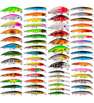 Valkyrie 59 Adet Karışık Minnow Crankbait Swimbait Rapala Sahte Yem Olta Seti Balık İğnesi
