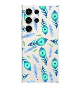 PrintiFy Samsung Galaxy S24 Ultra ile Uyumlu 1mm Slim Fit Nazar Boncuğu 3 Baskılı Şeffaf  Kılıf