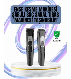 Ergonomik Tasarımlı, 3 Taraklı Profesyonel Şarjlı Saç Sakal Tıraş Makinesi