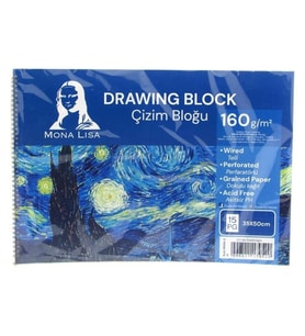 SÜDOR MN24-3 MONA LISA SPİRALLİ RESİM DEFTERİ - ÇİZİM BLOĞU 35x50cm 160gr. 15YP.