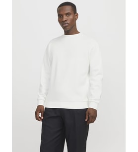 Jack & Jones JJEBRADLEY Crewneck Sweat  Günlük Erkek Sweatshirt (Beyaz)