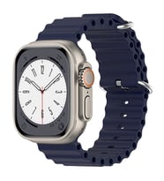 Apple Watch 10/11 42mm-38/40/41mm Kordon Ocean Silikon Kordon 2/3/4/5/6/se/7/8/9 (Lacivert)