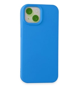 iPhone 15 Kılıf Nano içi Kadife Silikon - Mavi