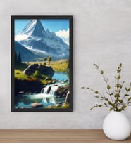BK Home Kendin Tasarla Ahşap Çerçeveli Tablo 40x25cm (Siyah)