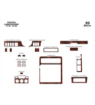 Meriç® Toyota Land Cruiser Ön Torpido Kaplama Maun 20 Parça 1996-1998 (Maun)