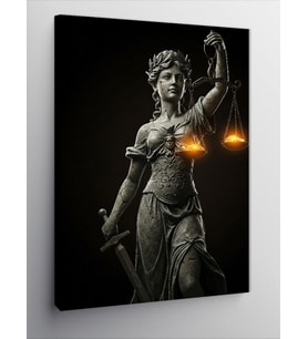 Kanvas Tablo Adalet Tanrıçası ve Terazi
