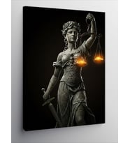 Kanvas Tablo Adalet Tanrıçası ve Terazi