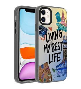 Apple iPhone 12 Kılıf Desenli Dragon Sert Kılıf Seyahat