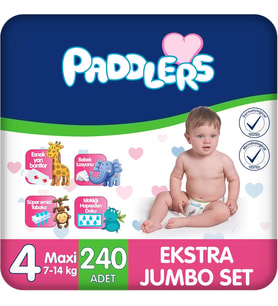 Bebek Bezi 4 Numara Maxi (7-14 Kg) 240 Adet – Ekstra Set