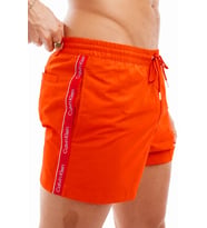 Calvin Klein Core Logo Tape Short Drawstring Swim Short Erkek Kısa Yüzme Şortu Mavi
