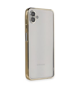 Galaxy A04 Kılıf Lensli Silikon - Gold