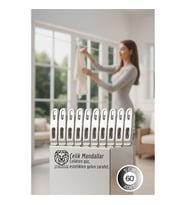 Premium Çelik Mandal Seti - 60'lı Elite Seri, Endüstriyel Mukavemetli Çamaşır Mandalı 722780