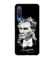 Xiaomi Mi 9 Se Uyumlu Kapak Atatürk Tasarımlı Şeffaf Silikon Kılıf