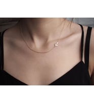 Kişiye Özel 925 Ayar Gümüş Yan Model Çapa Kolye