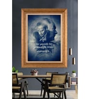 Altın Varaklı Çerçeveli Paspartulu Atatürk Tablo nh401 (Gold)