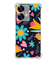 PrintiFy Realme C55 Uyumlu Retro Color 1 Baskılı Şeffaf Köşe Korumalı Antişok Kılıf