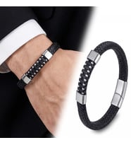 Moncuk Design Deri Çelik Damla Zincir Dolama Bileklik – Siyah 33514B1D7