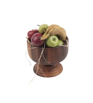Ayaklı Kısa Kase 22 cm (Kahverengi)