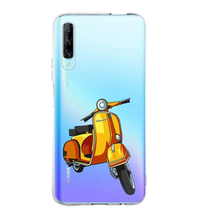 Huawei P Smart Pro Uyumlu Kapak Vespa Tasarımlı Şeffaf Silikon Kılıf
