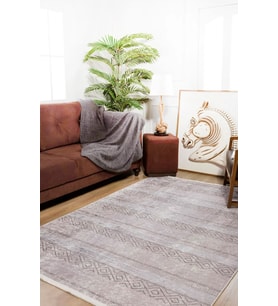 Dijital Kaymaz Yıkanabilir Bej Modern Salon Halısı Mutfak Halısı Koridor Halısı Yolluk HLN895