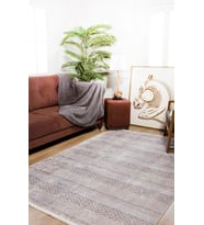 Dijital Kaymaz Yıkanabilir Bej Modern Salon Halısı Mutfak Halısı Koridor Halısı Yolluk HLN895