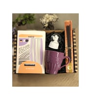 Kişiye Özel Desenli Defter & Mor Kupa Bardak & Melek Kar Küre & Tütsü Tabağı & Tütsü Hediye Seti