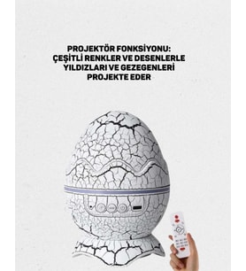 Sihirli Gece Lambası Dinozor Yumurtası 14 Renkli Işık