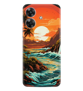 Note 60 Kılıf Boutique Baskılı Resimli Retro Mountain Pcode -079