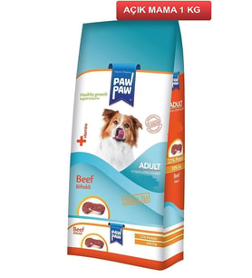Paw Paw Biftekli Yetişkin Köpek Maması 1 Kg AÇIK