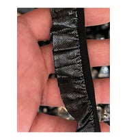 GÜMÜŞ RENKLİ PARLAK FIRFIRLI LASTİKLİ GİYİM DİKİŞ AKSESUAR DEKORATİF ŞERİT EN 2 CM BOY 1 METRE