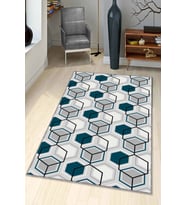 Zümrüt Petek Kaymaz Tabanlı Makinede Yıkanabilir Halı BE08 - 100 x 160 cm