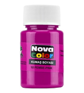 NOVA COLOR PEMBE 30 CC ŞİŞE KUMAŞ BOYASI