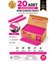 Midex Örf-BT-25PK-10X Pembe Ritim Çubuğu Örf Aletleri Seti 25 cm Karbon Fiber Toptan Paket (10 Çift Tek Renk)