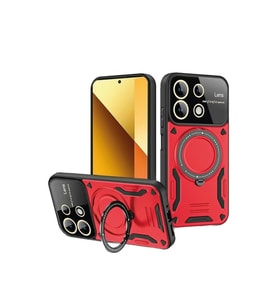 Xiaomi Redmi Note 13 4g Kılıf Joy Lens Standlı Kapak - Kırmızı
