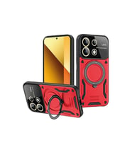 Xiaomi Redmi Note 13 4g Kılıf Joy Lens Standlı Kapak - Kırmızı