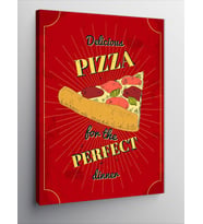 Kanvas Tablo Lezzetli Pizza