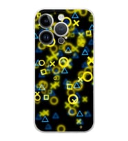 Apple iPhone 14 Pro Max Uyumlu Kamera Korumalı Tıpalı Kapak Semboller Tasarımlı ŞeffafKılıf