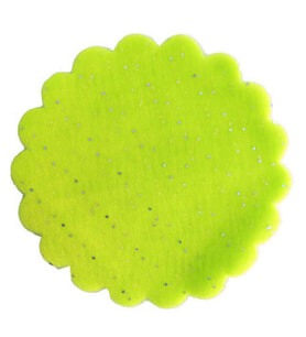 Organze taşlı 22 cm su yeşili p100-
