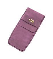 İsme Özel Çok Amaçlı Aksesuar Kılıfı - %100 Rainbow Deri - AK01002 - Lacivert (Mor)