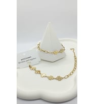 Gold Renk Yonca-Ataç Bileklik