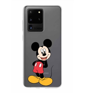 Samsung Galaxy S20 Ultra Kapak Mickey Mouse Tasarımlı Şeffaf Silikon Kılıf