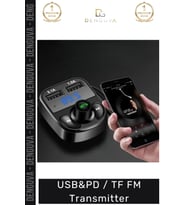Araç İçi Hızlı Şarj Bluetooth Dijital Ekran Pratik Müzik Telefon QC 3.1A USB &PD /TF FM Transmitter