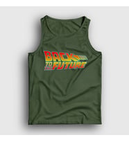 Presmono Unisex Haki Logo Film Geleceğe Dönüş Back To The Future Atlet 243297tt (Haki)