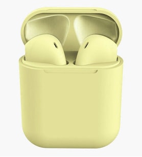 i12 TWS Bluetooth 5.1 Dokunmatik Kulak İçi Kulaklık Sarı