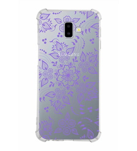 Samsung Galaxy J6 Plus  Köşe Korumalı Antişok Kapak Nostalji Desen Tasarımlı Şeffaf  Kılıf